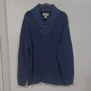 Duluth Mens Blue High-Neck Infantrey Sweater Size XL